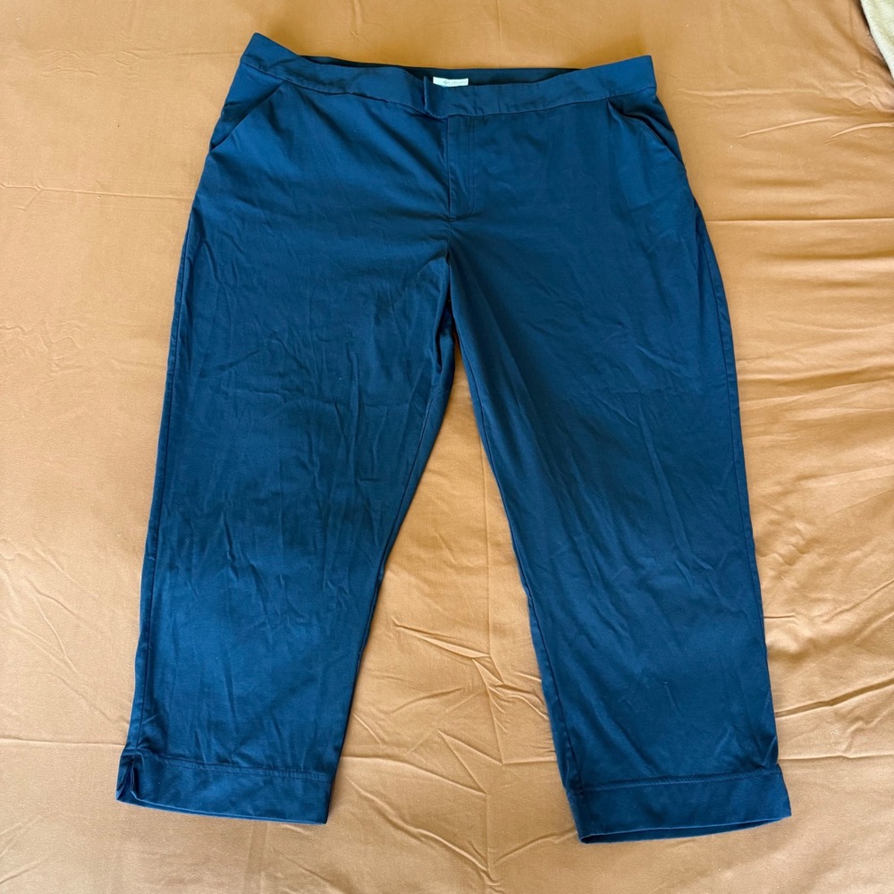 Columbia PFG Casual Crop Capri Pants Black Plus Size 22W Hiking Outdoor Gorpcore